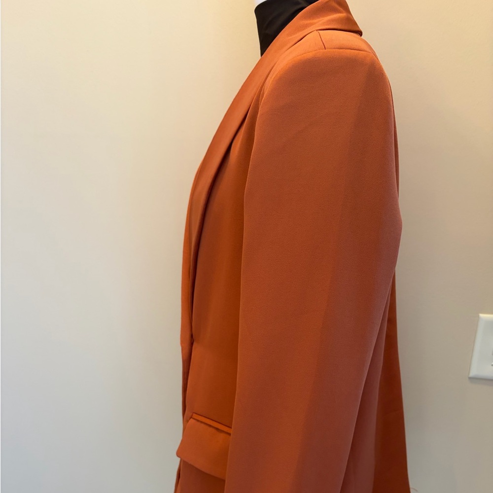 #264 Elegant Women's Rust Colored Blazer. Great Condition. Size L - Picture 5 of 11